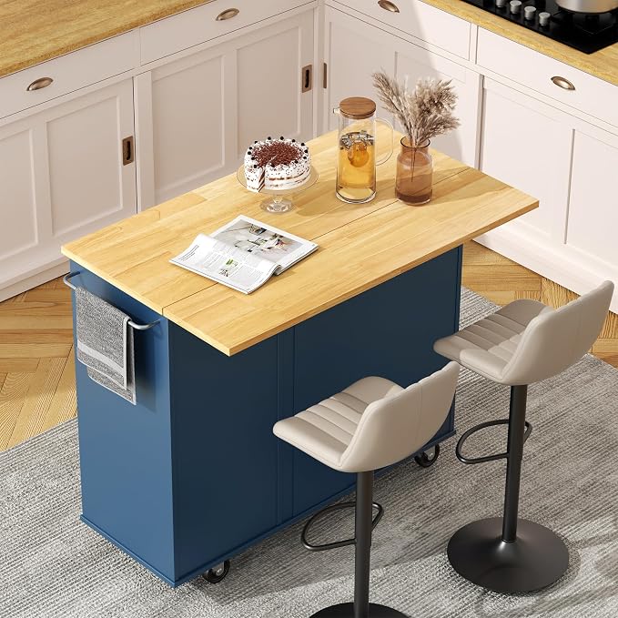 JY QAQA 40" Kitchen Island Cart Furniture cart on Wheels Rolling Portable - Image 4