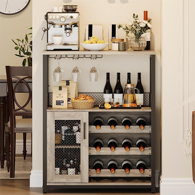 GarveeHome 3-Tier Wine Bar Cabinet - Image 4