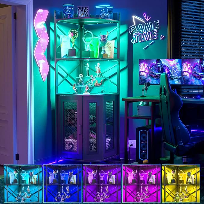 Aheaplus Corner Bar Cabinet - Image 7