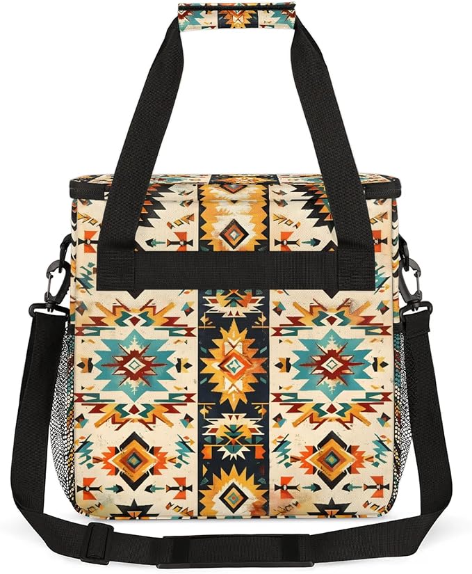 Boho Aztec Western Coffee Maker Carring Bag, Large Insulated Storage Organizer - Image 5