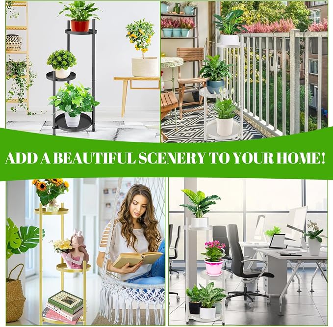 Plant Stand Indoor Tall, Metal Flower Pot Stands Outdoor Holders Plant Shelf - Image 7