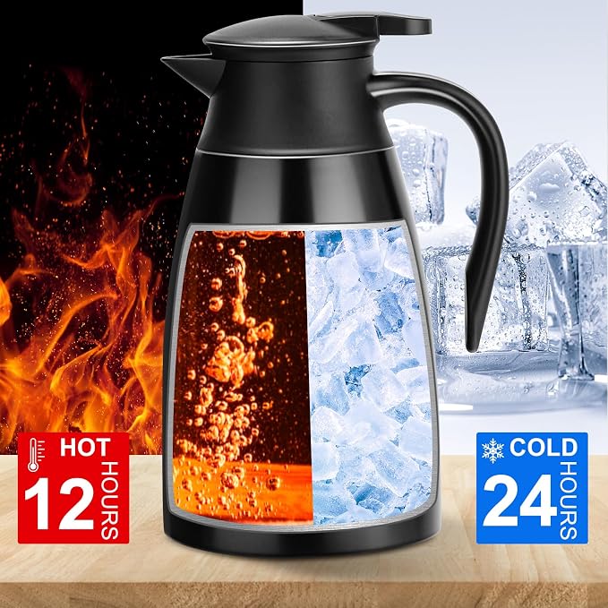 PARACITY Coffee Carafes for Keeping Hot, 18/8 Carafe for Hot Liquids, Double - Image 2