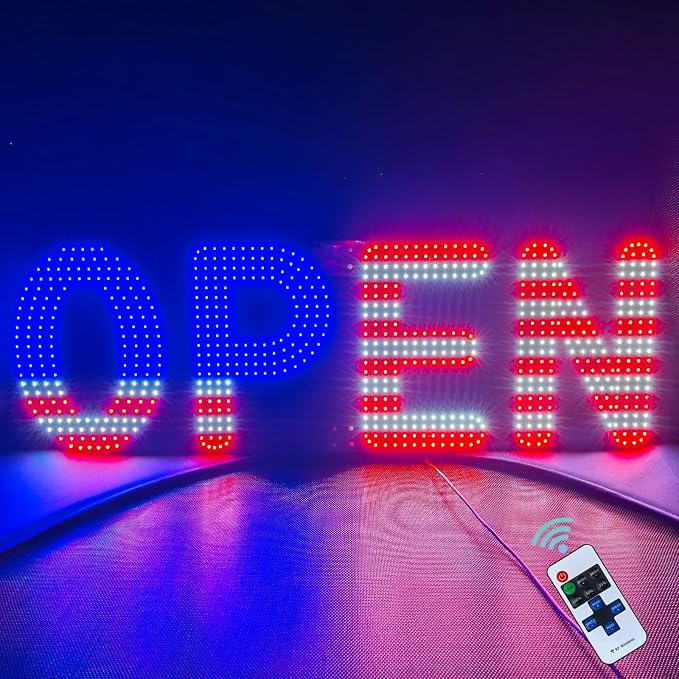 40"x14" Open Sign, LED Open Sign by KENFARI