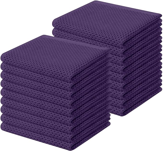 Homaxy 100% Cotton Waffle Weave Kitchen Dish Cloths, Ultra Soft Absorbent Quick by Homaxy