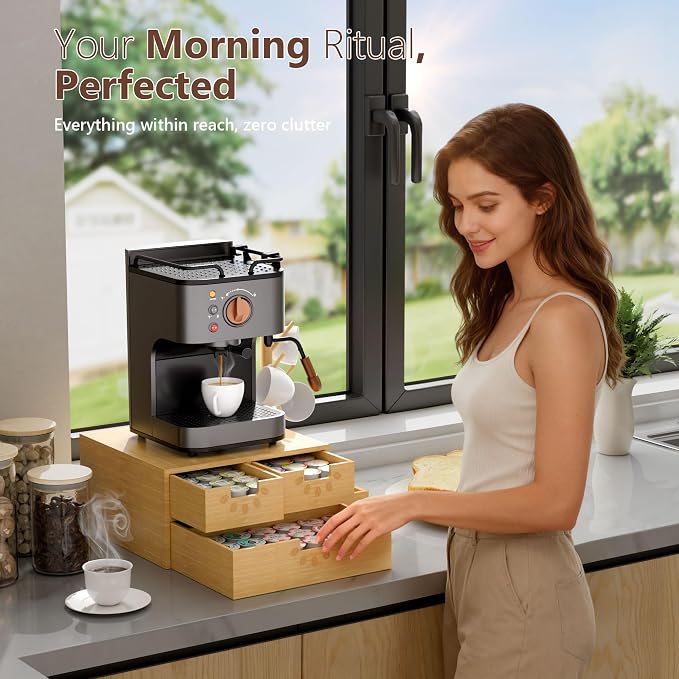 Coffee Pod Drawer, Wooden K Cup Holder - Image 8