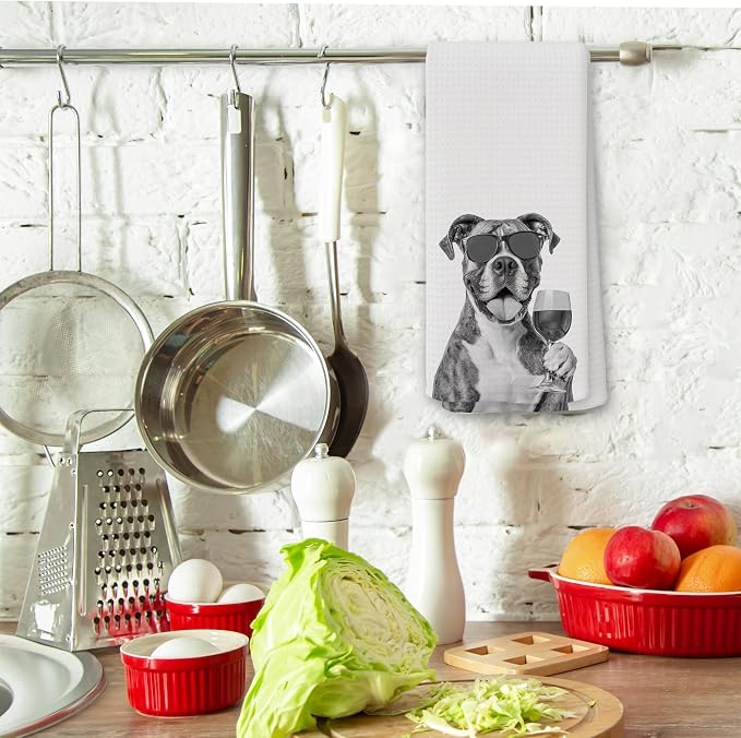 Funny Boxer Wine Kitchen Towels, Gifts - Image 3