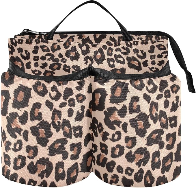 Leopard Print Portable Suitcase Drink Holder by WelcometoElliTarr