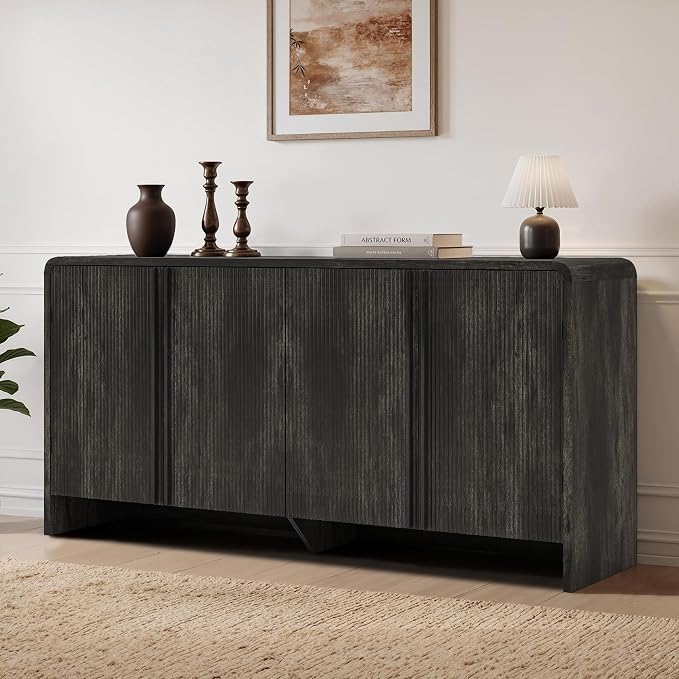 AMERLIFE 63" Fluted Sideboard Buffet Cabinet - Image 6