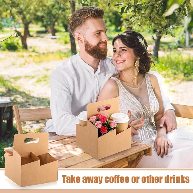 Jetec 50 Pcs 4 Cup Drink Carrier - Image 3