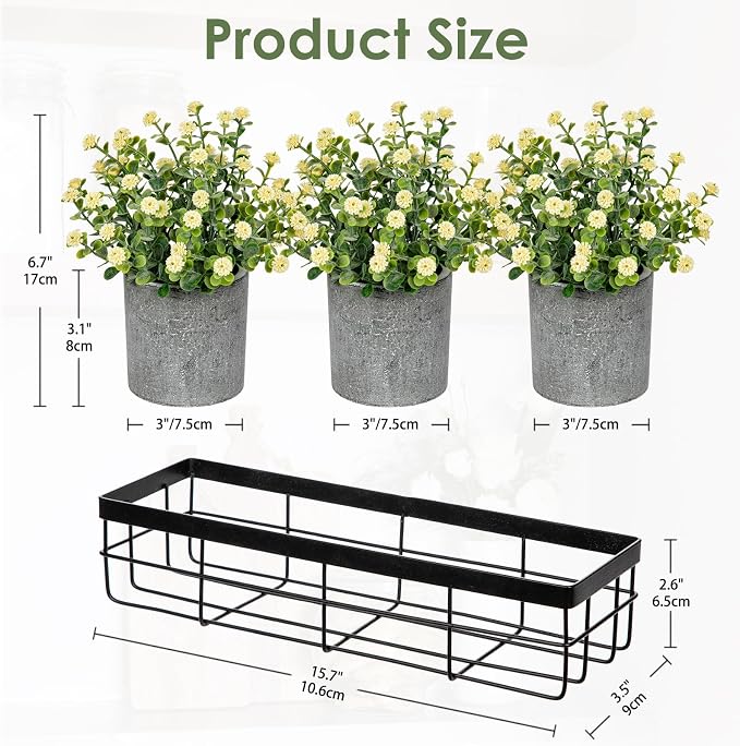 DILATATA Baby's Breath Artificial Flowers Table Centerpiece Decoration Potted - Image 2