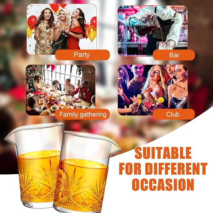 Dandat 4 Pcs 24 oz Cocktail Mixing Glass Crystal Stirring Glass - Image 7
