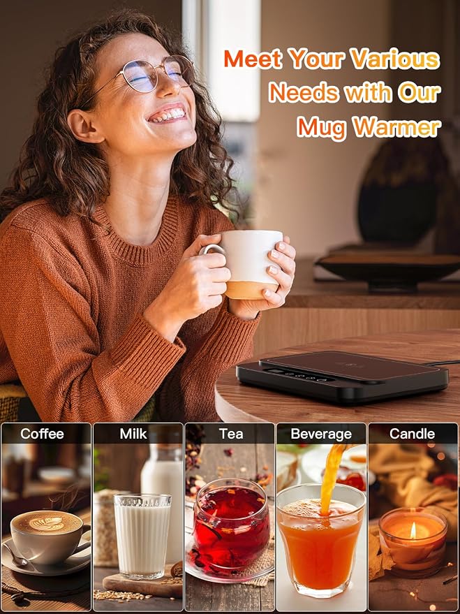 Misby Coffee Mug Warmer, 50W Large Heating Panel Mug Warmer - Image 7