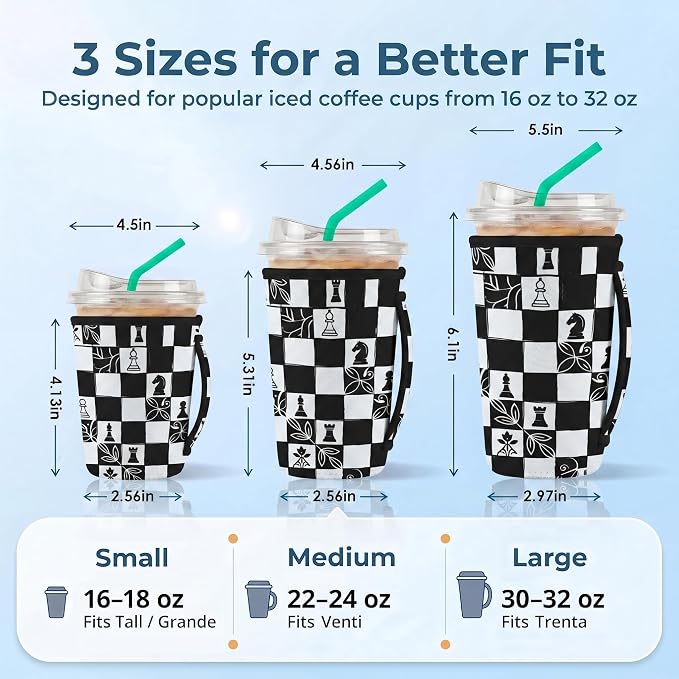 Artsocket 3 Pack Reusable Iced Coffee Sleeve - Image 2
