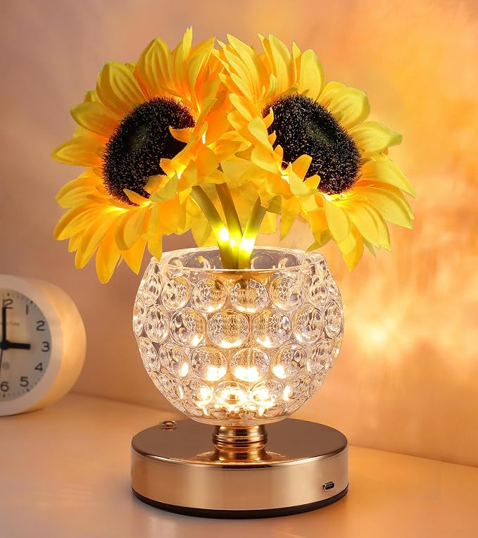 AIHYING Sunflower Lamp, Rechargeable Cordless Touch Lamp by AIHYING