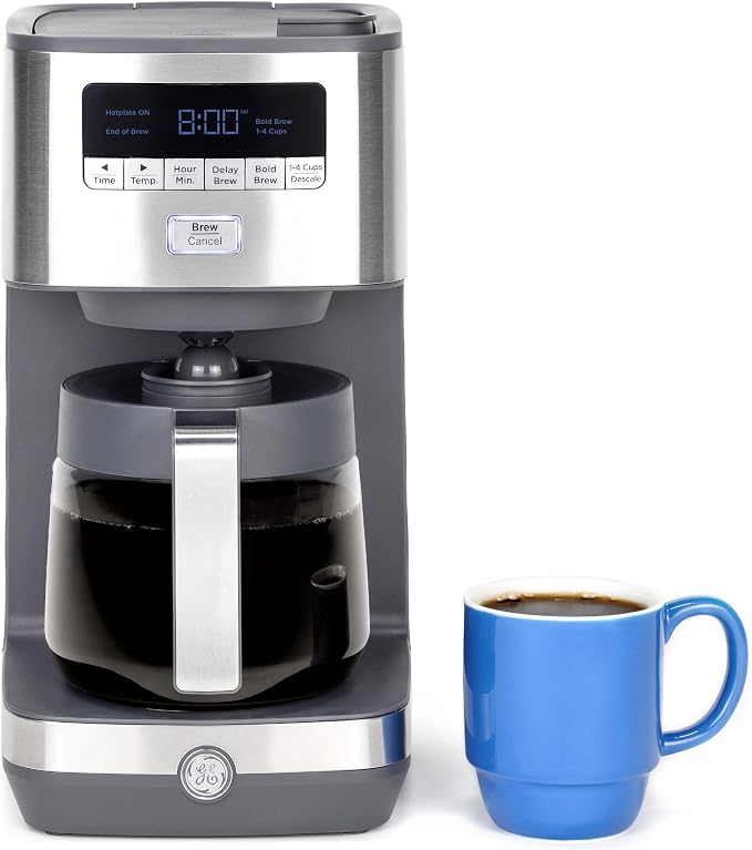 GE Drip Coffee Maker With Timer | 12-Cup Glass Carafe Coffee Pot With by Unknown