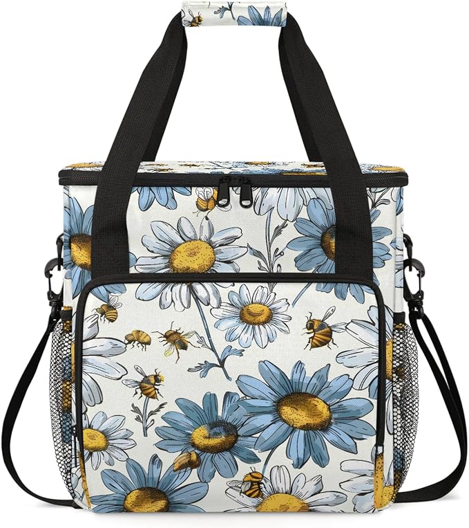 Daisy Bee Coffee Maker Carring Bag, Large Insulated Storage Organizer Case Tote by Home