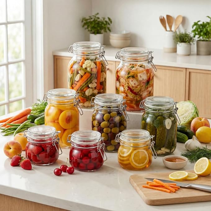 HomArtist 32 oz Wide Mouth Glass Jars - Image 2
