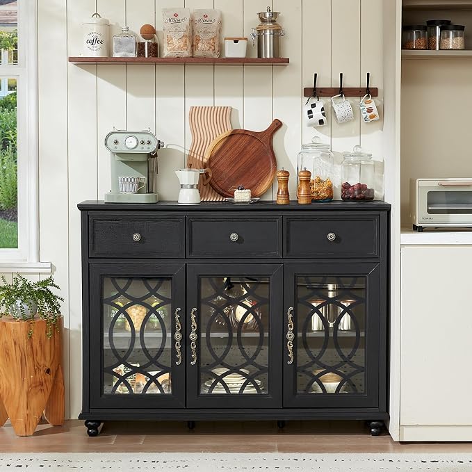 Joaxswe Farmhouse Sideboard Buffet Cabinet - Image 3