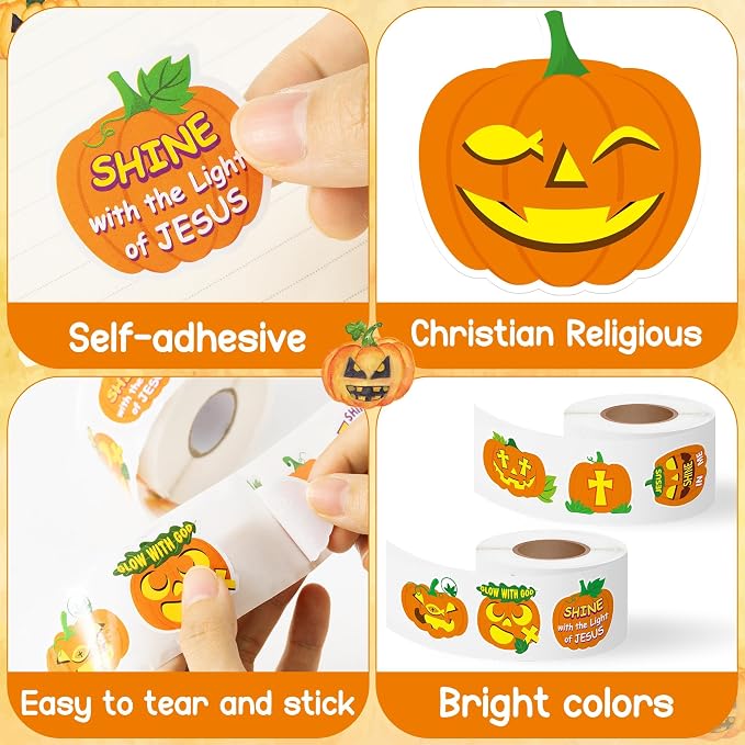 Haooryx Halloween Religious Sticker Rolls - Image 4