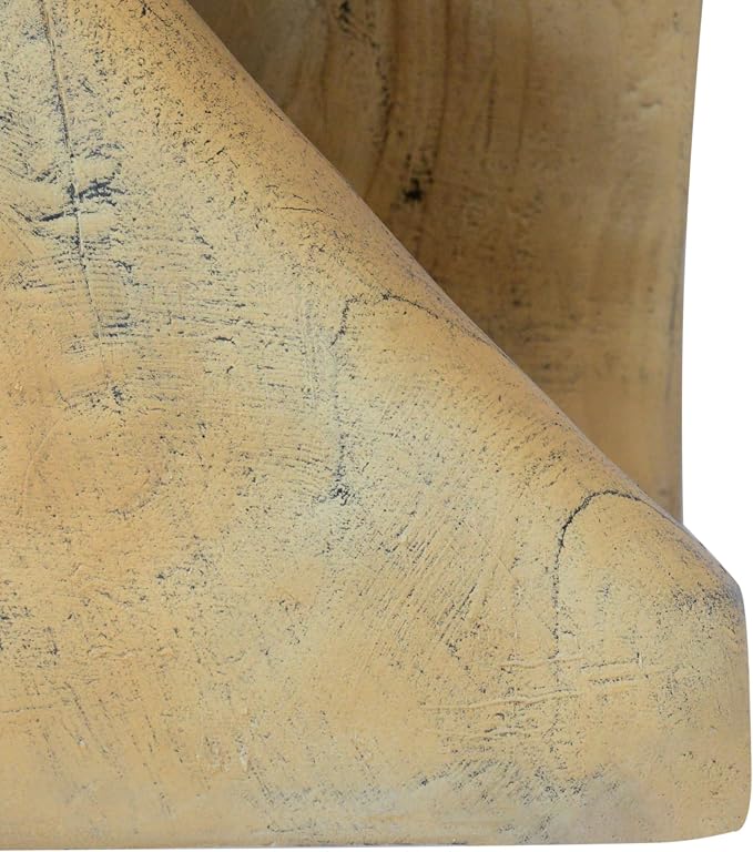 Twist End Table with Wood Grain Texture, 12 Inch Square Spiral Accent Table - Image 7