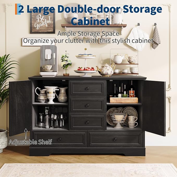 Garvee Farmhouse Sideboard Buffet Cabinet - Image 4