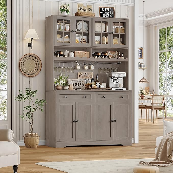 HOSTACK 75.4" Tall Kitchen Pantry Cabinet - Image 4