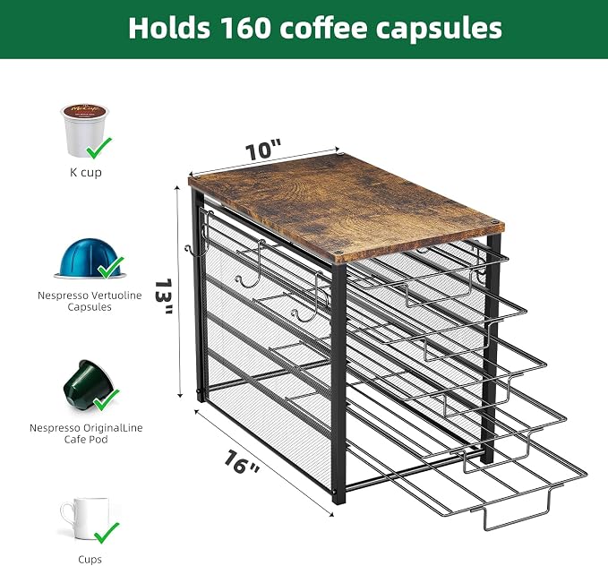 Simple Trending 5 Tier Coffee Pod Holder - Image 3