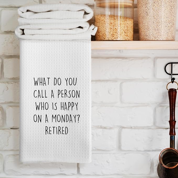 Funny Humorous Kitchen Towels, Funny Retirement Gifts - Image 2