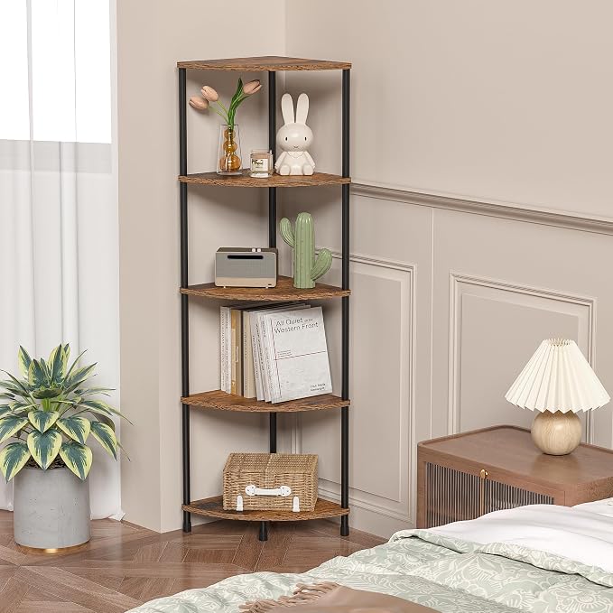 Corner Plant Stand Shelf, 5 Tier Tall Shelf Plant Stand - Image 7