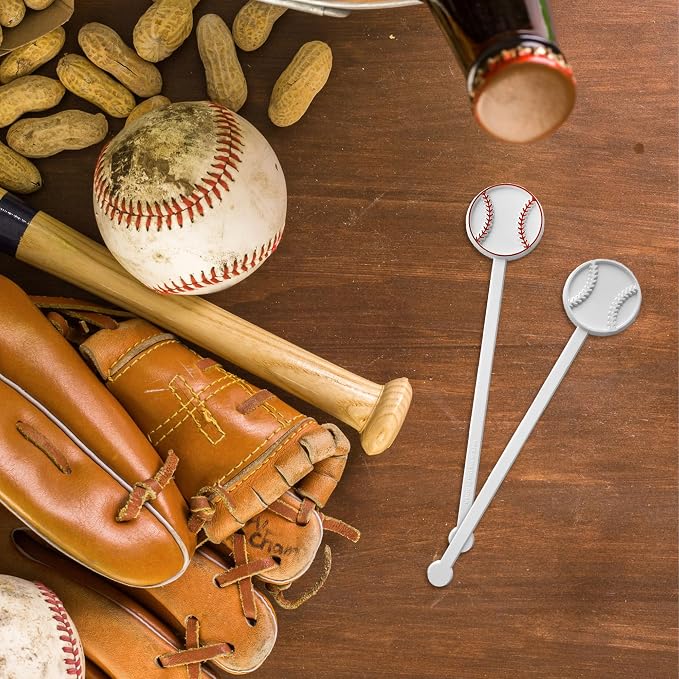 Royer – Baseball Cocktail Stirrers | Fun Baseball Swizzle Sticks - Image 2