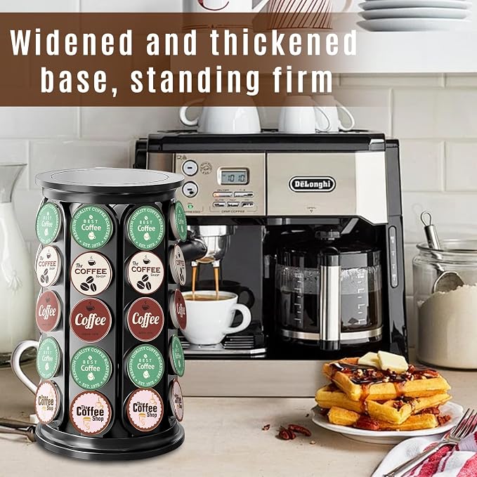 K Cup Holder, Coffee Pod Storage Carousel Holder Organizer Compatible - Image 2