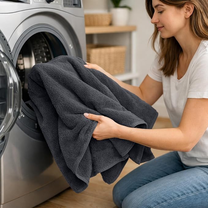 RIVERSIDE 3-Piece Towel Set, 1 Bath Towel, 1 Hand Towel, 1 Washcloth, 550 GSM - Image 6