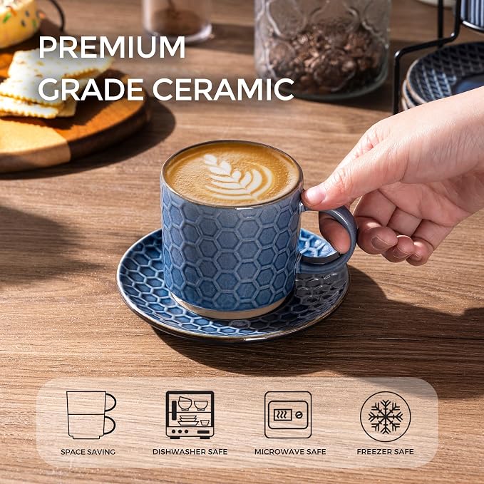 GBhome 6OZ Stackable Coffee Mugs - Image 3