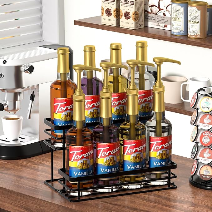 Coffee Syrup Rack Organizer, Syrup Bottle Holder Stand - Image 7