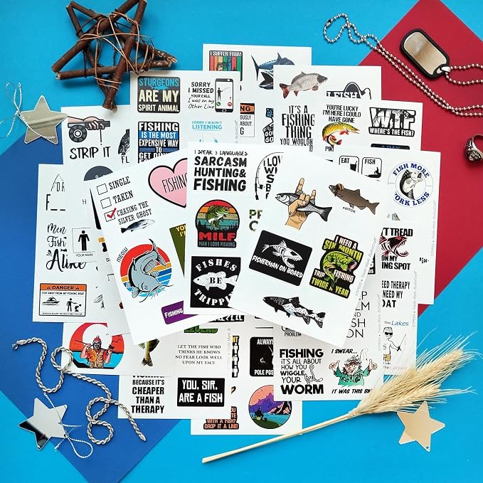 100Pcs Funny Fishing Stickers — Fisherman Decals - Image 8