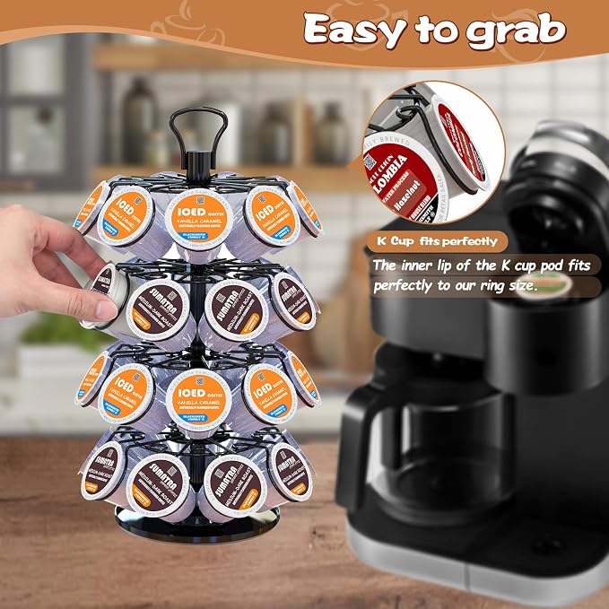 BLACKSMITH FAMILY 36 K Cup Pod Carousel Easy Assembly Design K Cup Holders - Image 5