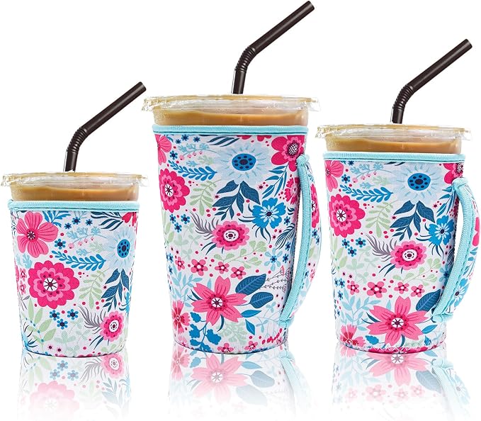 3 Pack Iced Coffee Sleeve Insulator Sleeves by Yazabai