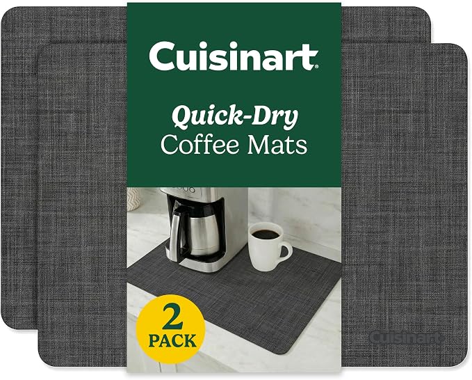 Cuisinart Coffee Mat for Countertop–Quick-Dry Absorbent Coffee Bar Mat for by BestBrands