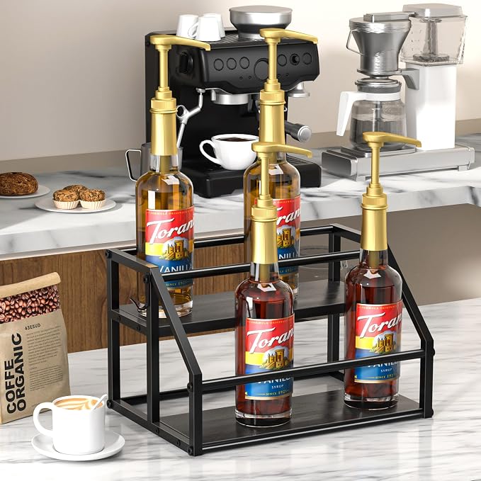 Coffee Syrup Rack Organizer, Syrup Bottle Holder Stand - Image 2