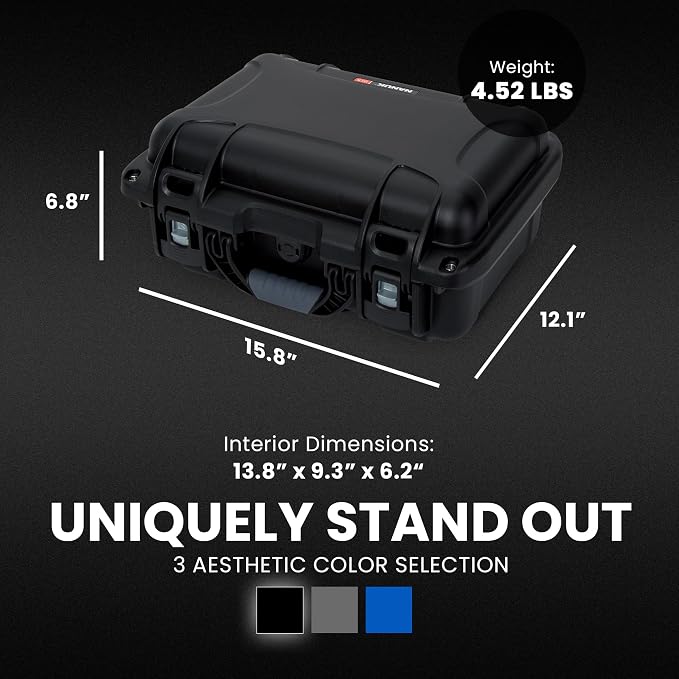 NANUK 915 Empty Hard Case, IP67 Waterproof, Dustproof and Impact Resistant - Image 6