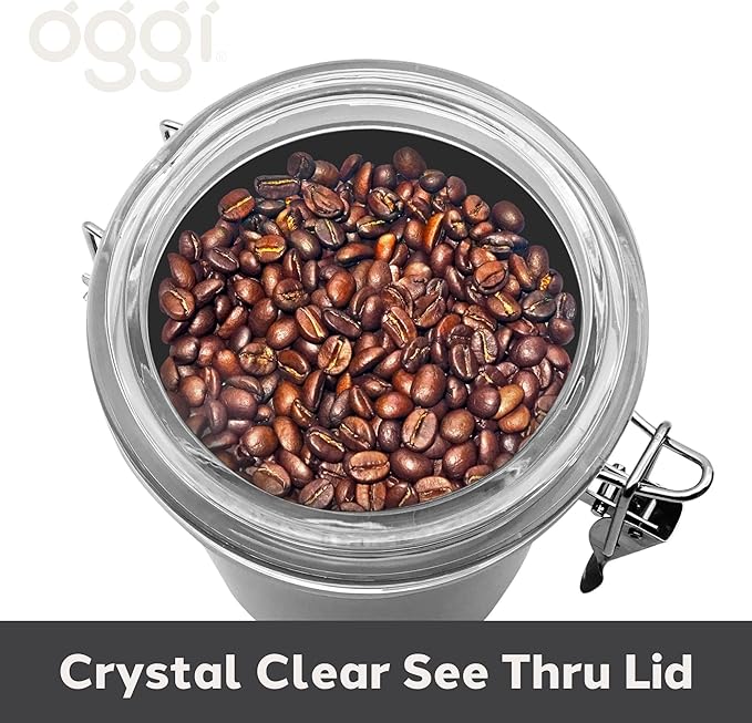 Oggi Stainless Steel Coffee Canister 62 fl oz - Image 4