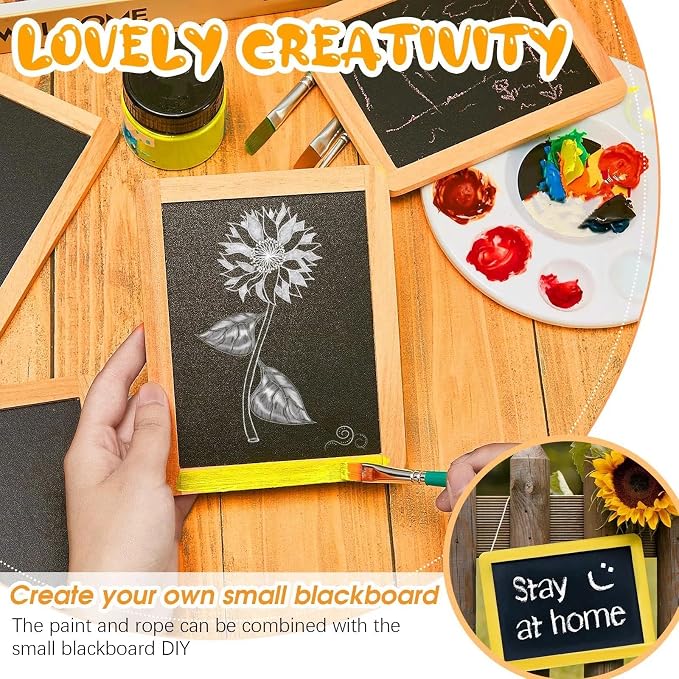 Chinco 36 Pcs Small Slate Chalkboard Mini Chalk Board - Image 5