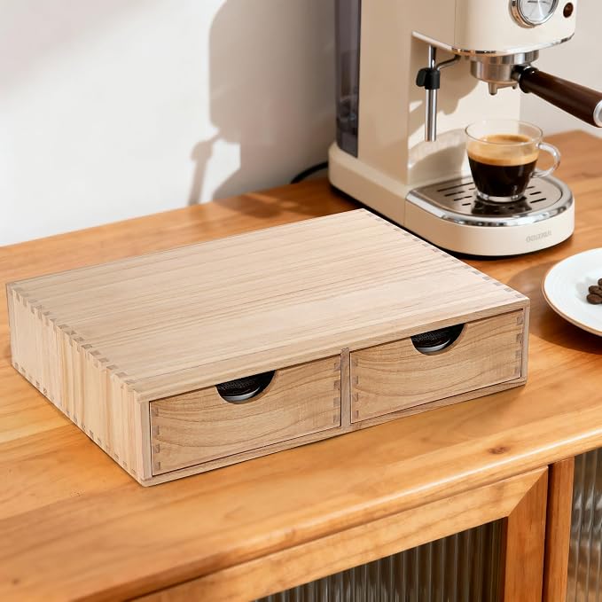Wooden K Cup Organizer Coffee Pod Storage Box, Coffee Pod and Tea Bag Holder - Image 6