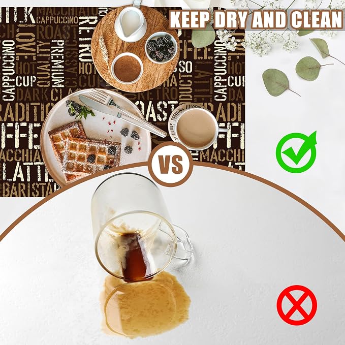 Vintage Coffee Cup Coffee Mat Absorbent Dish Drying Mat - Image 6