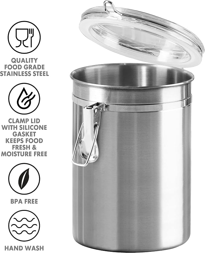OGGI Stainless Steel Kitchen Canister 47oz - Image 3