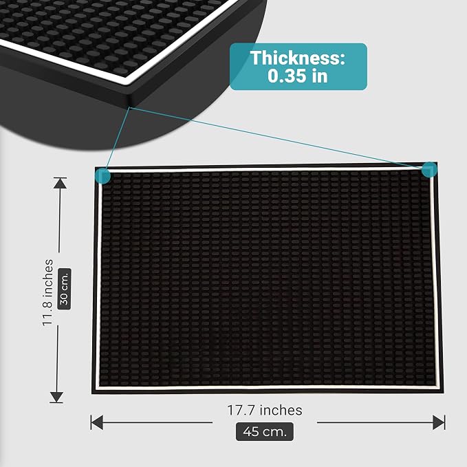 Bar Mat, 18 x 12 Rubber Coffee Bar Mats - Image 2