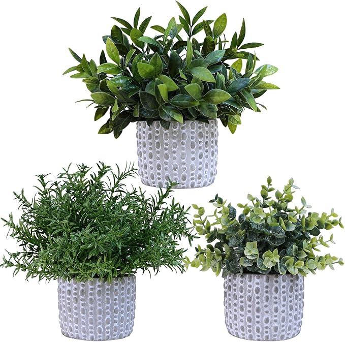 Winlyn 3 Pcs Artificial Potted Plants by Winlyn