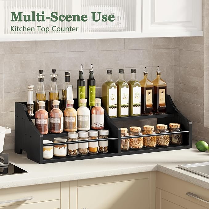 FAVOOSTY 5 Tier Countertop Liquor Bottle Display Shelf Organizer, Retro - Image 6