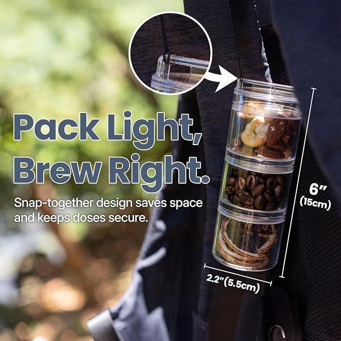 ANKOMN QuarterSeal X7 Airtight Modular Coffee Canister – Single Dose Coffee - Image 3