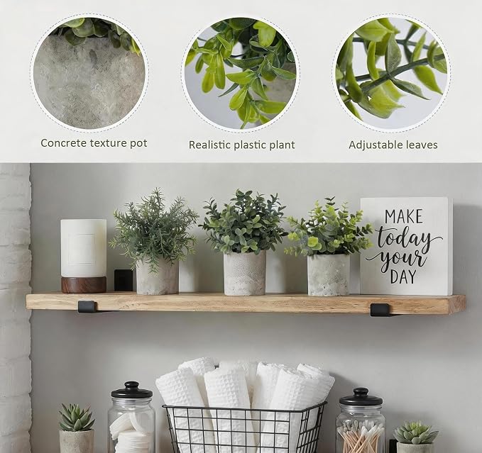 Lemonfilter Fake Plants, Plastic Small Faux Potted Plant - Image 2